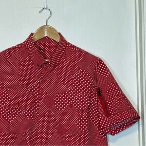 FDMTL Digital Boro Japanese Red Polka Dot Short Sleeve Shirt Size XL